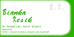 bianka kesik business card